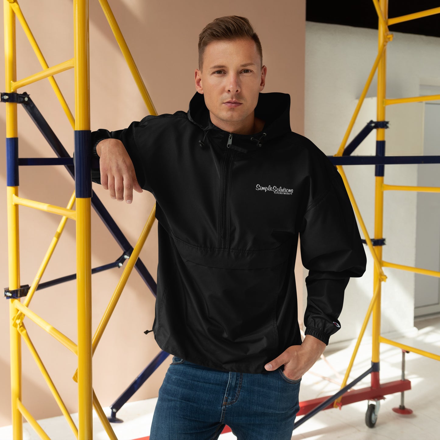 Embroidered "Simple Solutions Psychotherapy" Champion Packable Jacket