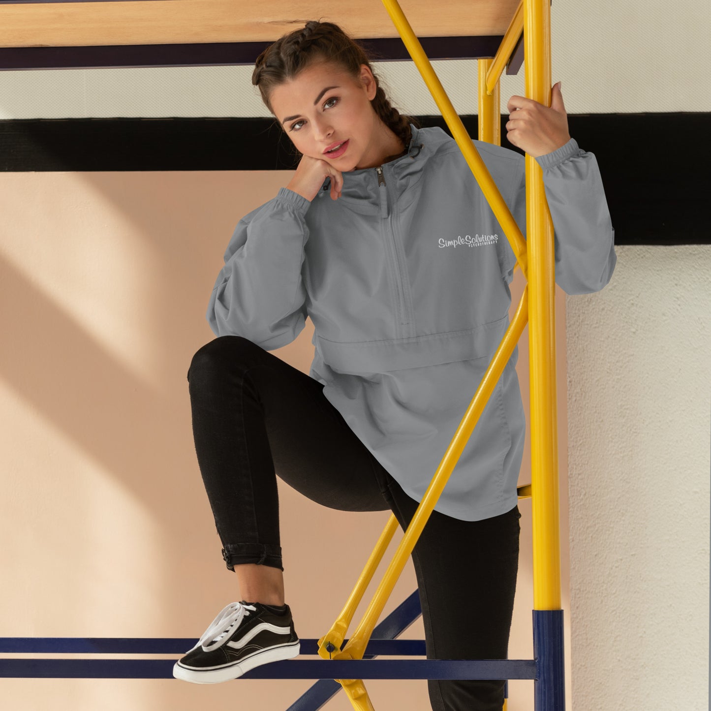 Embroidered "Simple Solutions Psychotherapy" Champion Packable Jacket