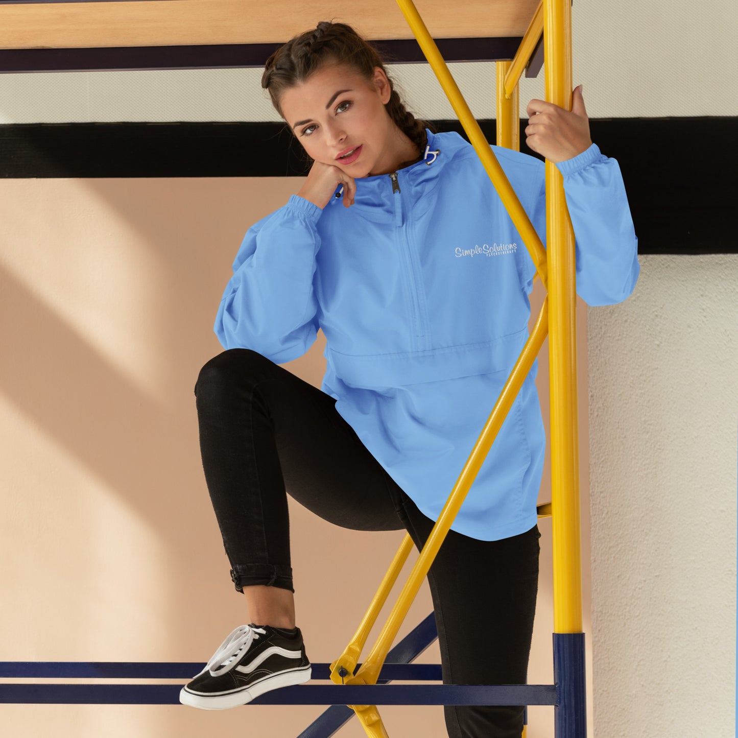 Embroidered "Simple Solutions Psychotherapy" Champion Packable Jacket