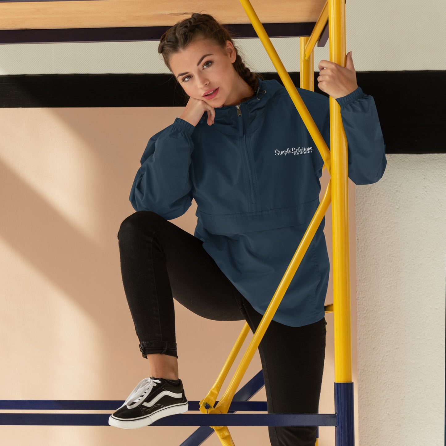 Embroidered "Simple Solutions Psychotherapy" Champion Packable Jacket