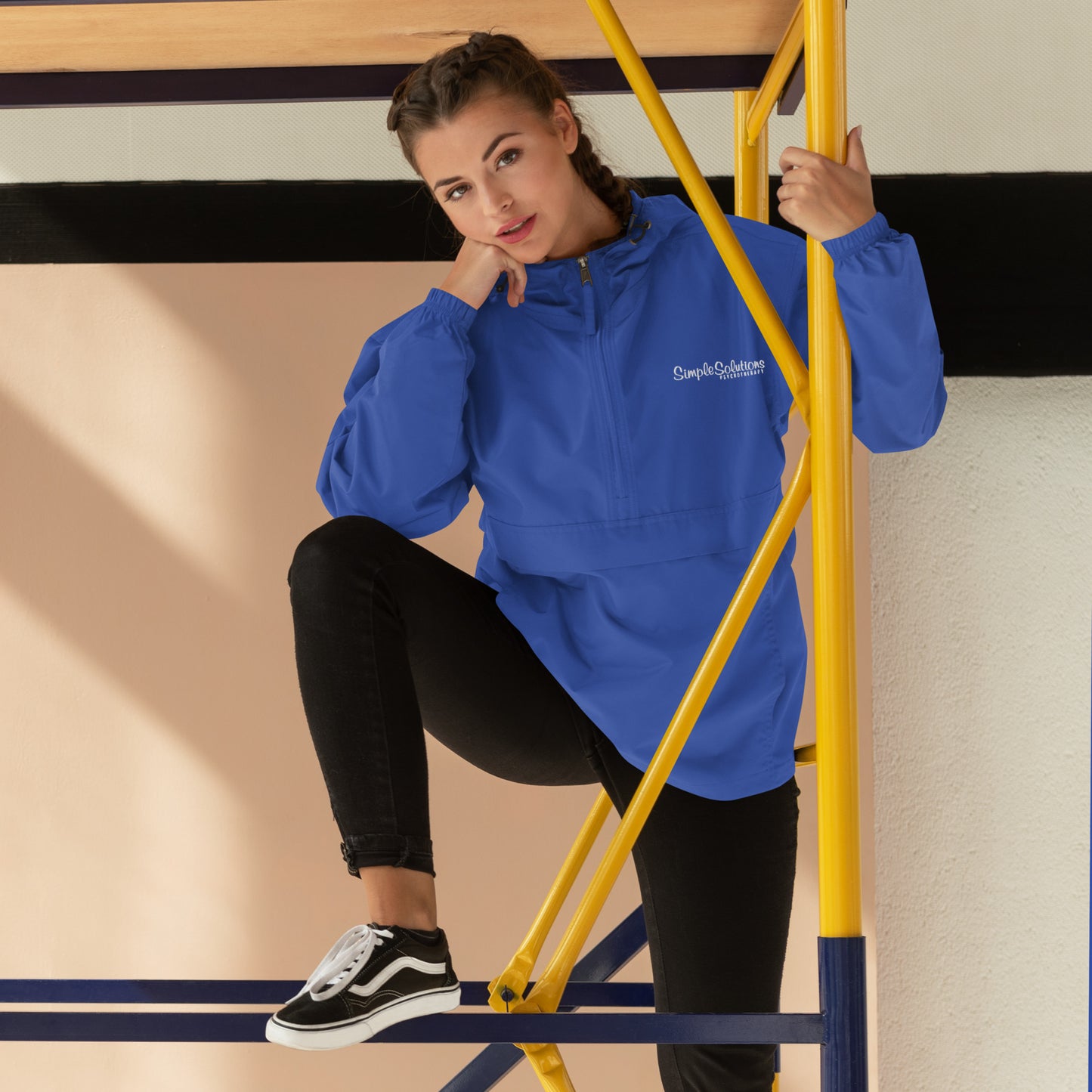 Embroidered "Simple Solutions Psychotherapy" Champion Packable Jacket