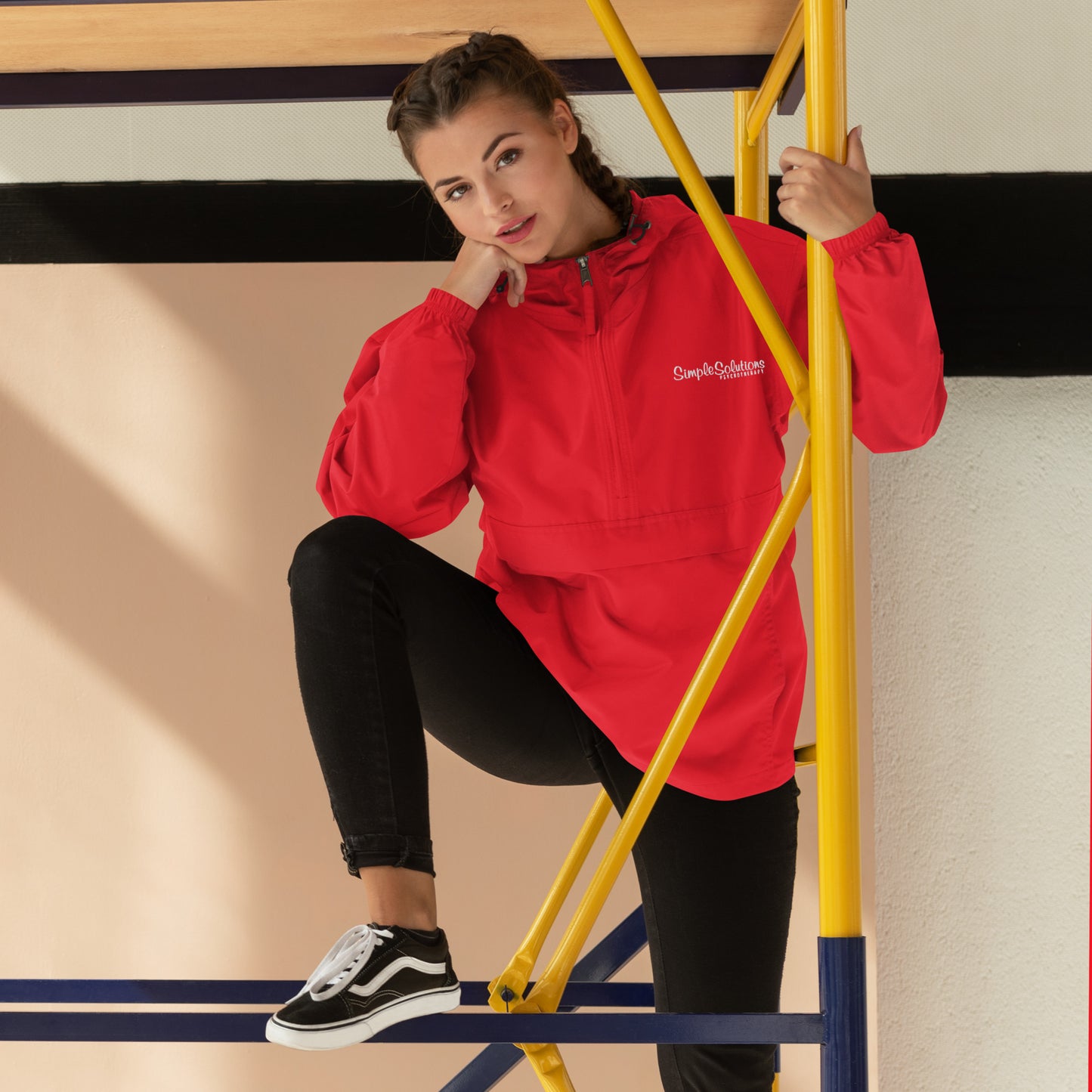 Embroidered "Simple Solutions Psychotherapy" Champion Packable Jacket