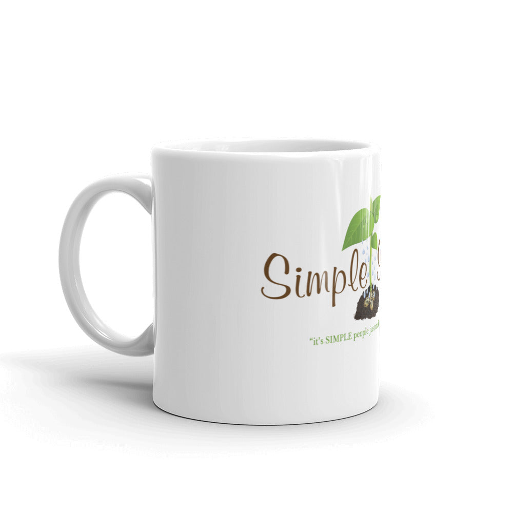 Simple Solutions Logo White glossy mug