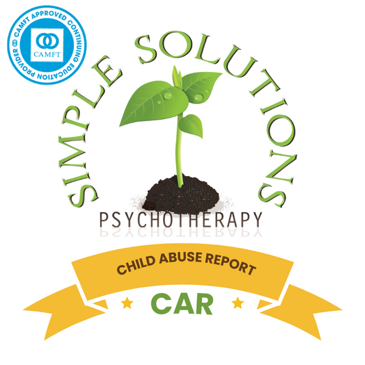 CAR - Child Abuse Report (Simple Solutions Psychotherapy)